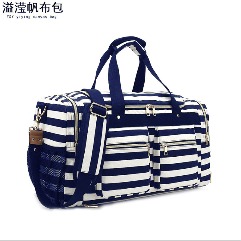 Waterproof Nylon Travel Bag Printed Single Shoulder Duffel Bag Large Capacity Canvas Storage Portable Travel Bag