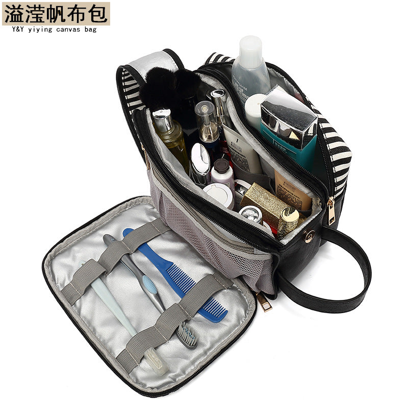 Wash Bag Small Casual Women's Cosmetic Bag Waterproof Multifunctional Canvas Clutch Bag Mobile Phone Bag