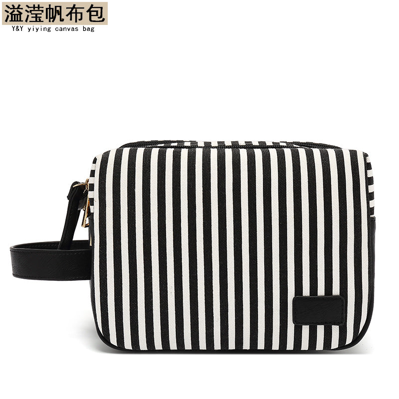 Wash Bag Small Casual Women's Cosmetic Bag Waterproof Multifunctional Canvas Clutch Bag Mobile Phone Bag