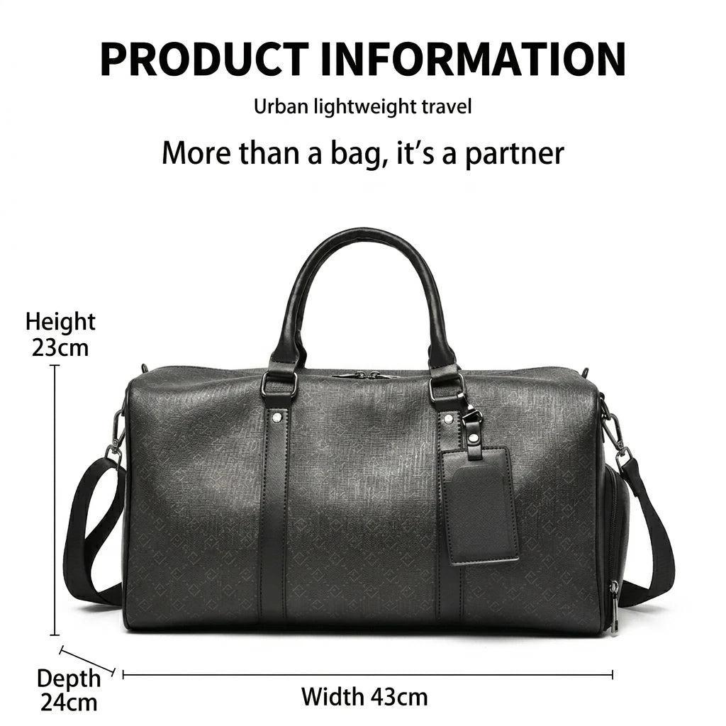 Men's Waterproof Sports Gym Duffel Bag with Shoe Compartment