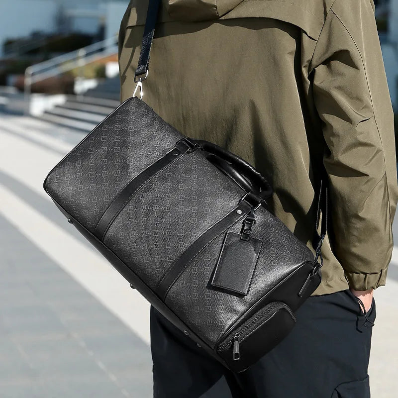 Men's Waterproof Sports Gym Duffel Bag with Shoe Compartment