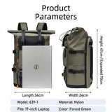EC-639-1 Men's Waterproof Travel Backpack for 17-inch Laptop