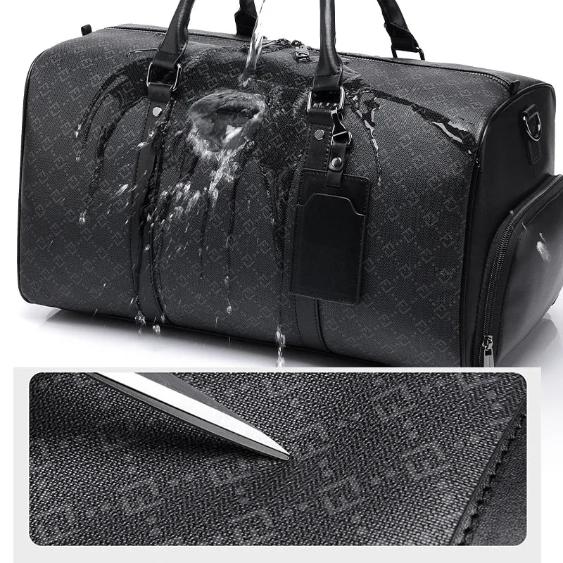 Men's Waterproof Sports Gym Duffel Bag with Shoe Compartment