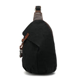 Amazon's Popular Oil Wax Canvas Chest Bag, New Men's Bag, Travel Cross-body First-layer Cowhide Bag, Factory Direct Sale