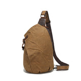 Amazon's Popular Oil Wax Canvas Chest Bag, New Men's Bag, Travel Cross-body First-layer Cowhide Bag, Factory Direct Sale