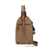 Amazon's Popular Oil Wax Canvas Chest Bag, New Men's Bag, Travel Cross-body First-layer Cowhide Bag, Factory Direct Sale