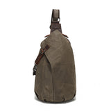 Amazon's Popular Oil Wax Canvas Chest Bag, New Men's Bag, Travel Cross-body First-layer Cowhide Bag, Factory Direct Sale