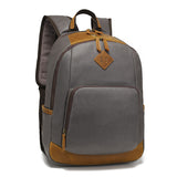 Backpack for Men, Travel Laptop Backpack, Student Retro Travel Book Bag, Oil-Waxed Canvas with Top-Grain Leather