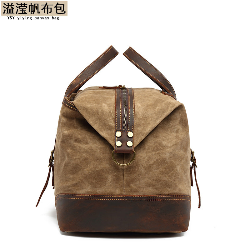 Handheld Travel Bag European and American Retro Waterproof Canvas Travel Bag Luggage Bag Sports Storage Bag Amazon Hot Model