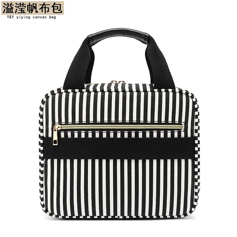 Handbag Women's Casual Toiletries Cosmetic Bag Mobile Phone Bag Multi-functional Water-repellent Canvas Travel Bag Multi-layer