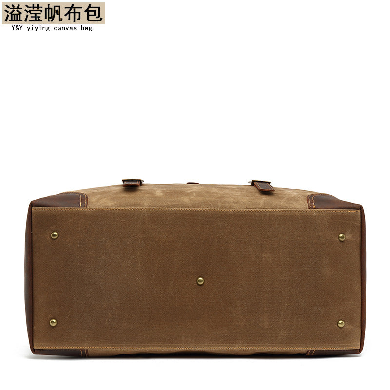 Handheld Travel Bag European and American Retro Waterproof Canvas Travel Bag Luggage Bag Sports Storage Bag Amazon Hot Model