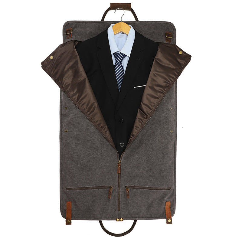 Amazon's Popular Fashion Canvas Travel Bag Casual Foldable Suit Bag Men's Portable Luggage Bag Shoe Bag Storage