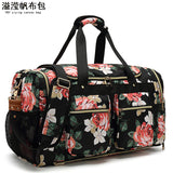Waterproof Nylon Travel Bag Printed Single Shoulder Duffel Bag Large Capacity Canvas Storage Portable Travel Bag