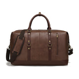 Manufacturer's Supply New Wear-Resistant Pu Travel Bag Business Style Pure Color Outdoor Shoulder Luggage Bag Storage Bag Cross-Border Explosion