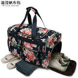 Waterproof Nylon Travel Bag Printed Single Shoulder Duffel Bag Large Capacity Canvas Storage Portable Travel Bag
