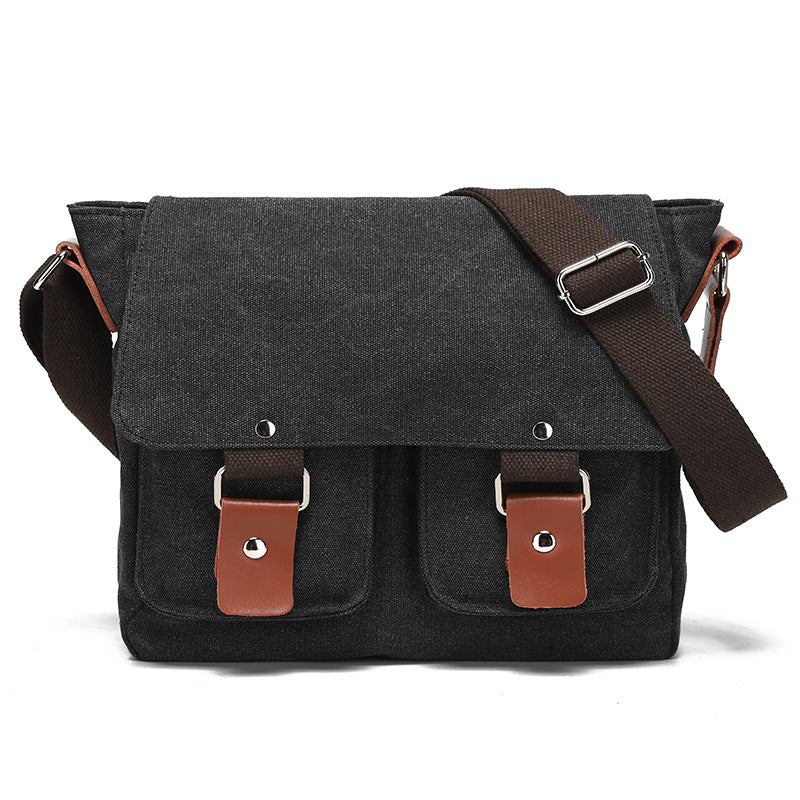 Canvas Crossbody Hanging Bag Men's and Women's Micro-single-camera Bag Solid Color Shoulder Crossbody Backpack Manufacturers