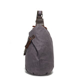 Amazon's Popular Oil Wax Canvas Chest Bag, New Men's Bag, Travel Cross-body First-layer Cowhide Bag, Factory Direct Sale