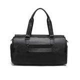 Factory supply New wear-resistant PU travel bag business style solid color outdoor shoulder luggage bag storage bag wholesale