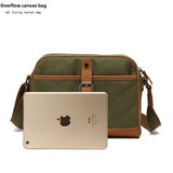 Casual Women's Shoulder Bag Waterproof Canvas Crossbody Bag with Top Leather Solid Color Storage Bag Overflow Factory Supply