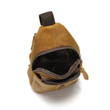 The first layer cowhide chest bag retro men's bag travel diagonal first layer crazy horse leather bag cross-border supply overflow factory outlet