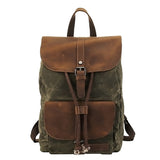 Waterproof Outdoor Travel Bag, Crazy Horse Leather Casual Backpack, Nylon Men's Backpack Canvas Bag, Amazon Hot Style
