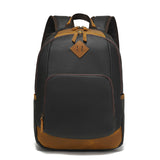 Backpack for Men, Travel Laptop Backpack, Student Retro Travel Book Bag, Oil-Waxed Canvas with Top-Grain Leather