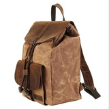Waterproof Outdoor Travel Bag, Crazy Horse Leather Casual Backpack, Nylon Men's Backpack Canvas Bag, Amazon Hot Style