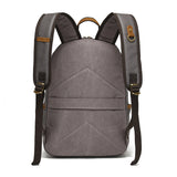 Backpack for Men, Travel Laptop Backpack, Student Retro Travel Book Bag, Oil-Waxed Canvas with Top-Grain Leather