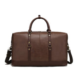 Manufacturer's Supply New Wear-Resistant Pu Travel Bag Business Style Pure Color Outdoor Shoulder Luggage Bag Storage Bag Cross-Border Explosion