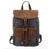 Waterproof Outdoor Travel Bag, Crazy Horse Leather Casual Backpack, Nylon Men's Backpack Canvas Bag, Amazon Hot Style