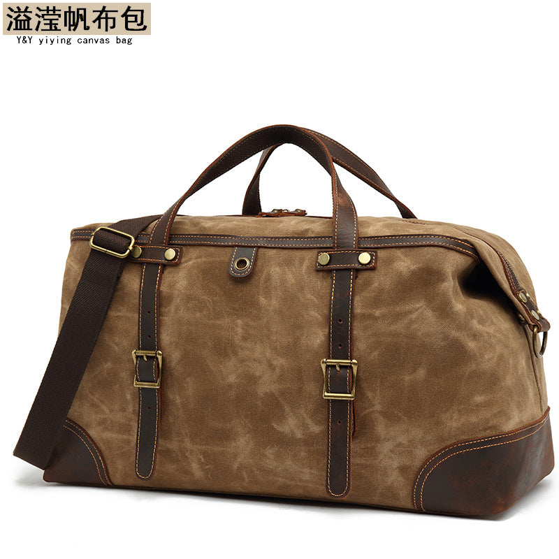 Handheld Travel Bag European and American Retro Waterproof Canvas Travel Bag Luggage Bag Sports Storage Bag Amazon Hot Model