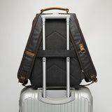 Backpack for Men, Travel Laptop Backpack, Student Retro Travel Book Bag, Oil-Waxed Canvas with Top-Grain Leather