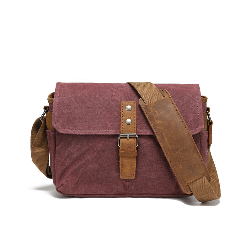 Retro Canvas Shoulder Bag Camera Photography Bag Crossbody Men's Bag Amazon Popular Business Men's Bag Small Shoulder Bag Chest Bag