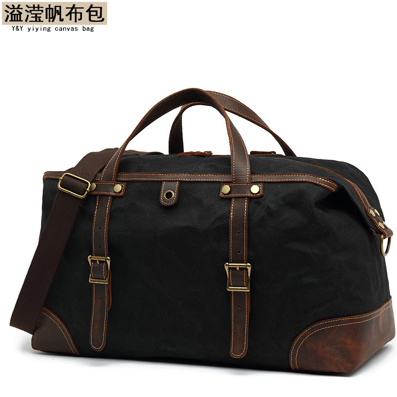 Handheld Travel Bag European and American Retro Waterproof Canvas Travel Bag Luggage Bag Sports Storage Bag Amazon Hot Model