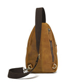 The first layer cowhide chest bag retro men's bag travel diagonal first layer crazy horse leather bag cross-border supply overflow factory outlet