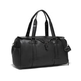Factory supply New wear-resistant PU travel bag business style solid color outdoor shoulder luggage bag storage bag wholesale