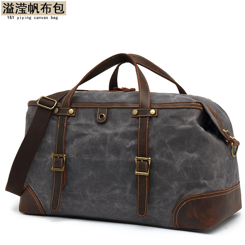Handheld Travel Bag European and American Retro Waterproof Canvas Travel Bag Luggage Bag Sports Storage Bag Amazon Hot Model