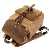 Waterproof Outdoor Travel Bag, Crazy Horse Leather Casual Backpack, Nylon Men's Backpack Canvas Bag, Amazon Hot Style
