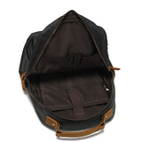 Backpack for Men, Travel Laptop Backpack, Student Retro Travel Book Bag, Oil-Waxed Canvas with Top-Grain Leather
