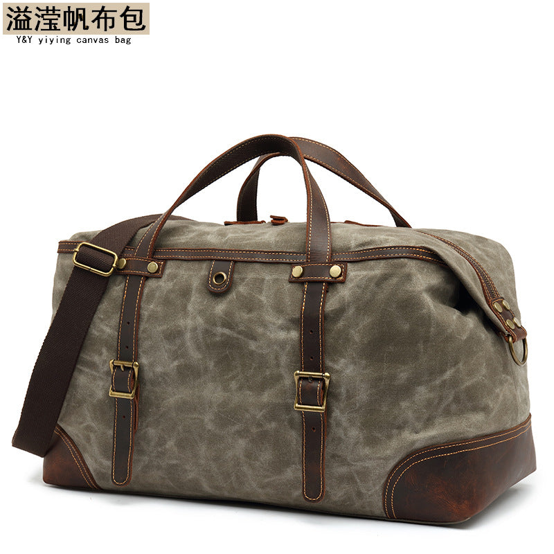 Handheld Travel Bag European and American Retro Waterproof Canvas Travel Bag Luggage Bag Sports Storage Bag Amazon Hot Model