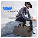 Amazon's Popular Fashion Canvas Travel Bag Casual Foldable Suit Bag Men's Portable Luggage Bag Shoe Bag Storage