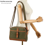 Casual Women's Shoulder Bag Waterproof Canvas Crossbody Bag with Top Leather Solid Color Storage Bag Overflow Factory Supply
