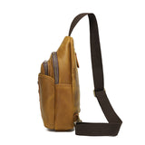 The first layer cowhide chest bag retro men's bag travel diagonal first layer crazy horse leather bag cross-border supply overflow factory outlet
