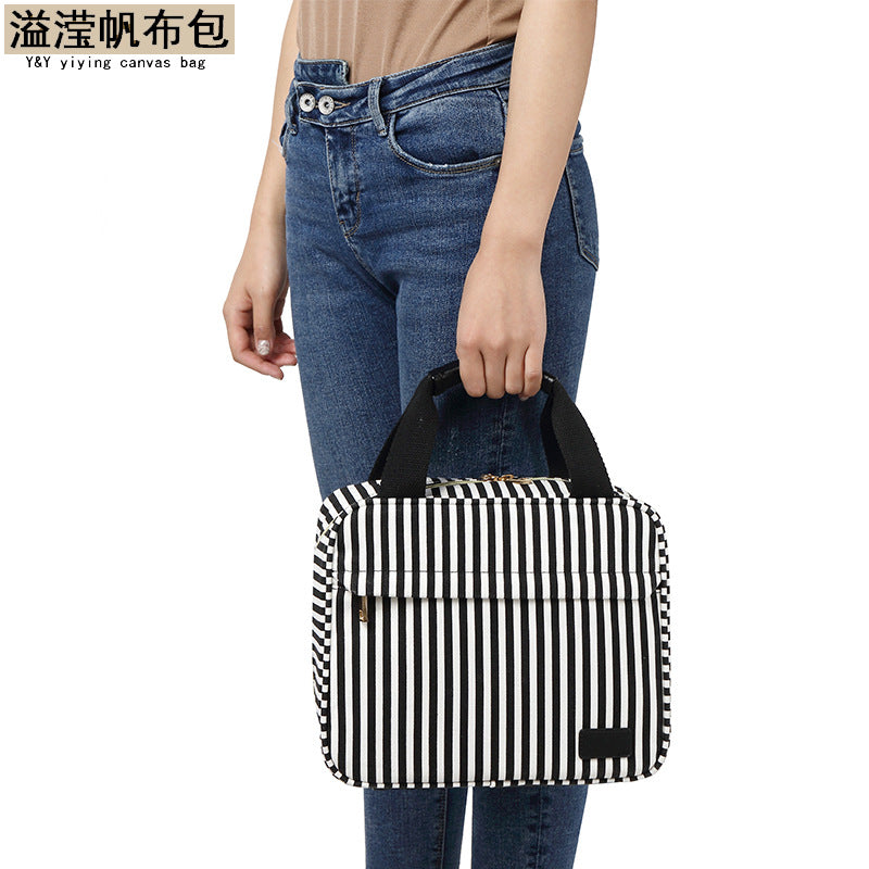 Handbag Women's Casual Toiletries Cosmetic Bag Mobile Phone Bag Multi-functional Water-repellent Canvas Travel Bag Multi-layer