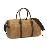 New wear-resistant oil wax canvas travel bag retro European and American solid color outdoor shoulder luggage bag storage bag wholesale
