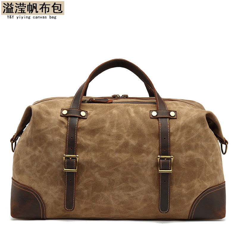 Handheld Travel Bag European and American Retro Waterproof Canvas Travel Bag Luggage Bag Sports Storage Bag Amazon Hot Model