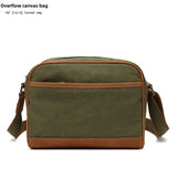 Casual Women's Shoulder Bag Waterproof Canvas Crossbody Bag with Top Leather Solid Color Storage Bag Overflow Factory Supply